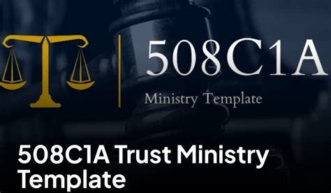 This will help you get started with the process and make it easier for you to create your own faith-based organization. . 508c1a trust template